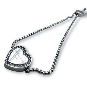 Elegant Silver Heart Charm Bracelet